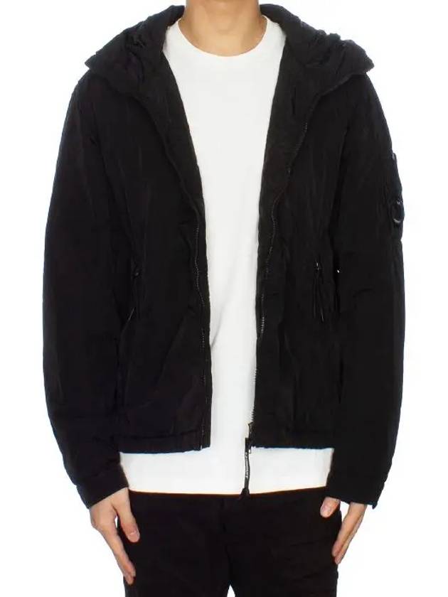 Chrome R Nylon Hooded Jacket Black - CP COMPANY - BALAAN 3