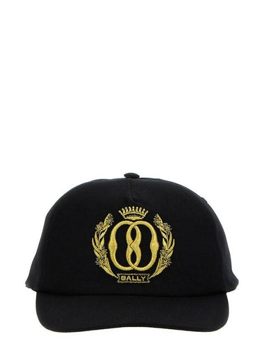 Embroidered Logo Ball Cap Black - BALLY - BALAAN 1