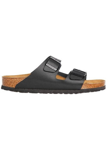 Arizona Oiled Leather Slippers Black - BIRKENSTOCK - BALAAN 1