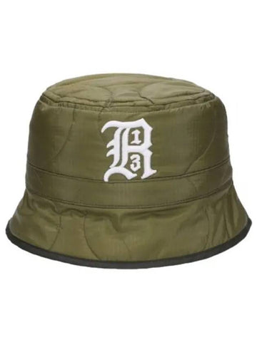 Logo embroidered padded bucket hat olive - R13 - BALAAN 1