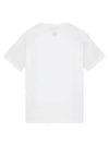 Lettering Logo Print Pocket Short Sleeve T-shirt White - STONE ISLAND - BALAAN 5