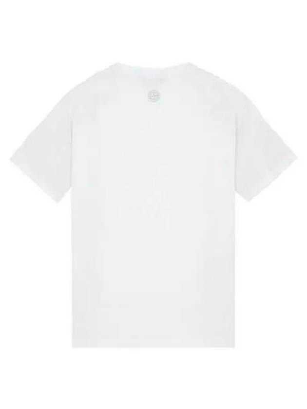 Lettering Logo Print Pocket Short Sleeve T-shirt White - STONE ISLAND - BALAAN 5