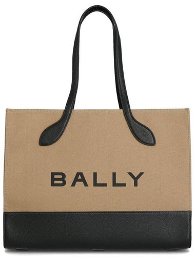 Bar Logo Tote Bag Sand - BALLY - BALAAN 1