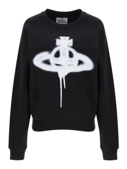 Spray ORB Raglan Sweatshirt Black - VIVIENNE WESTWOOD - BALAAN 2