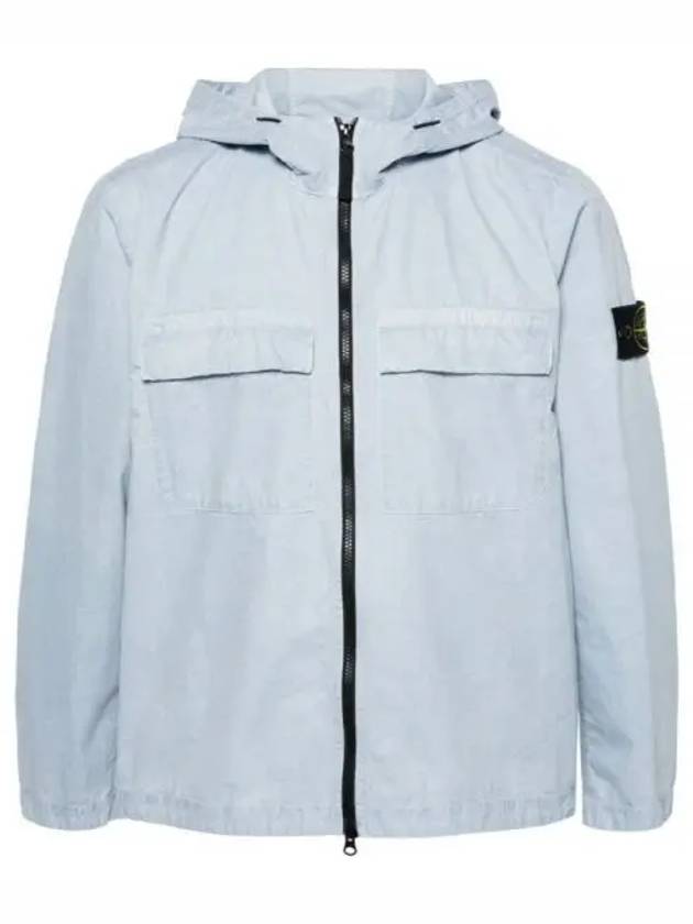 Wappen Old Effect Hooded Jacket Light Blue - STONE ISLAND - BALAAN 2