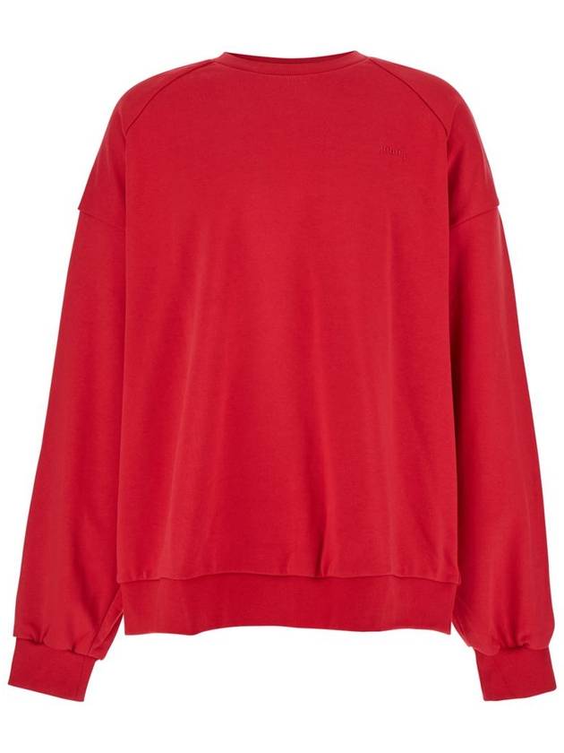 Red Oversized Sweatshirt With Graphic Print In Cotton Man - JUUN.J - BALAAN 1