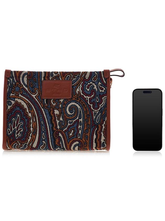 Logo Paisley Print Clutch Bag - ETRO - BALAAN 7