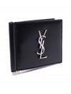 Monogram Money Clip Half Wallet Black - SAINT LAURENT - BALAAN 5