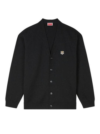 Lucky Tiger Knit Wool Cardigan Black - KENZO - BALAAN 1