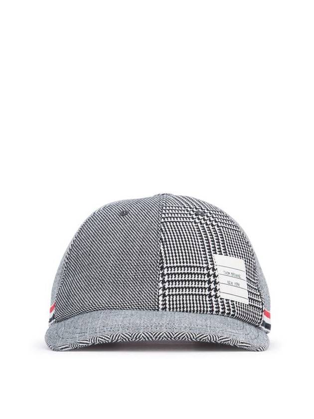 Prince Of Wales Wool Ball Cap Black White - THOM BROWNE - BALAAN 2