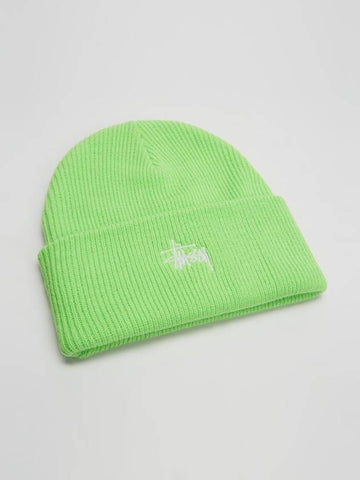 AU Australia Graffiti Tall Beanie ST725025 Lime ONE SIZE - STUSSY - BALAAN 1