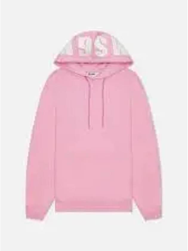 Maxi Logo Cotton Hoodie Pink - MSGM - BALAAN 2