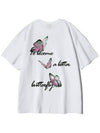 Pink Fly Short Sleeve T-Shirt White - ELIMENO - BALAAN 1