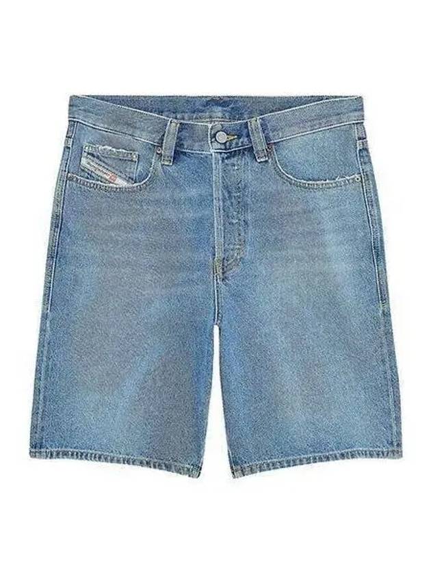 Wide midi shorts denim A064300LGAH - DIESEL - BALAAN 1