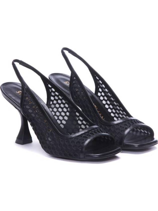 23FW Women's Leather Mesh Pumps SE024 CAYMAN XCURVE 85 OMSBLK black BPG - STUART WEITZMAN - BALAAN 4