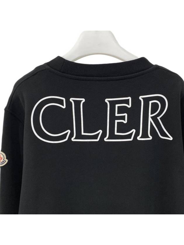 Women's Logo Patch Cotton Fleece Sweatshirt Black - MONCLER - BALAAN 7