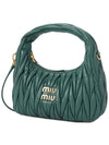 Wander Materasse Nappa Leather Mini Hobo Tote Bag Lagoon Blue - MIU MIU - BALAAN 3