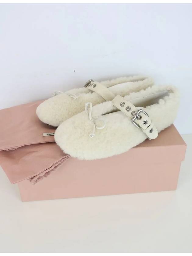 Shearling ballerina flat shoes 37 5F272E - MIU MIU - BALAAN 9