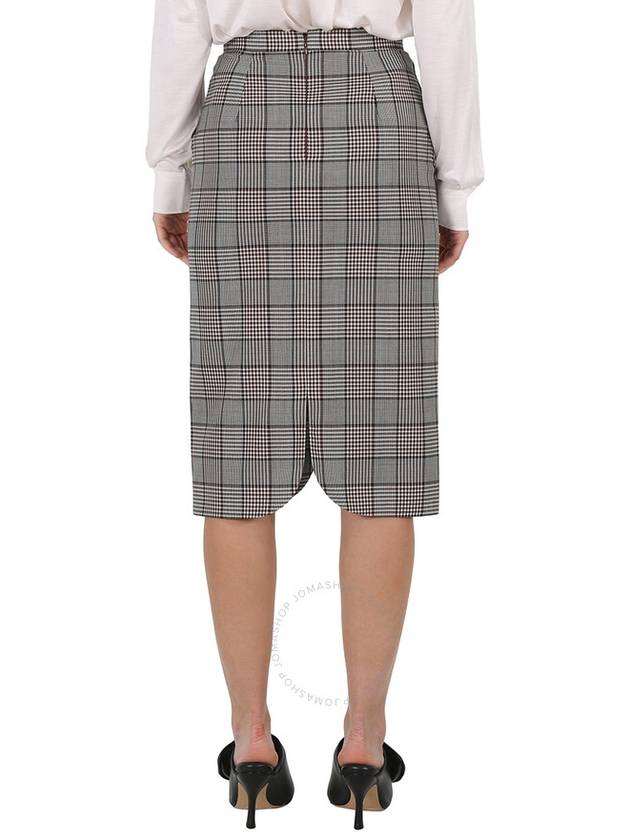 Burberry Check Wool Scalloped Hem Pencil Skirt, Brand Size 8 (US Size 6) - BURBERRY - BALAAN 3