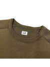 Lens Wappen Cotton Knit Sweatshirt Ivy Green - CP COMPANY - BALAAN 3