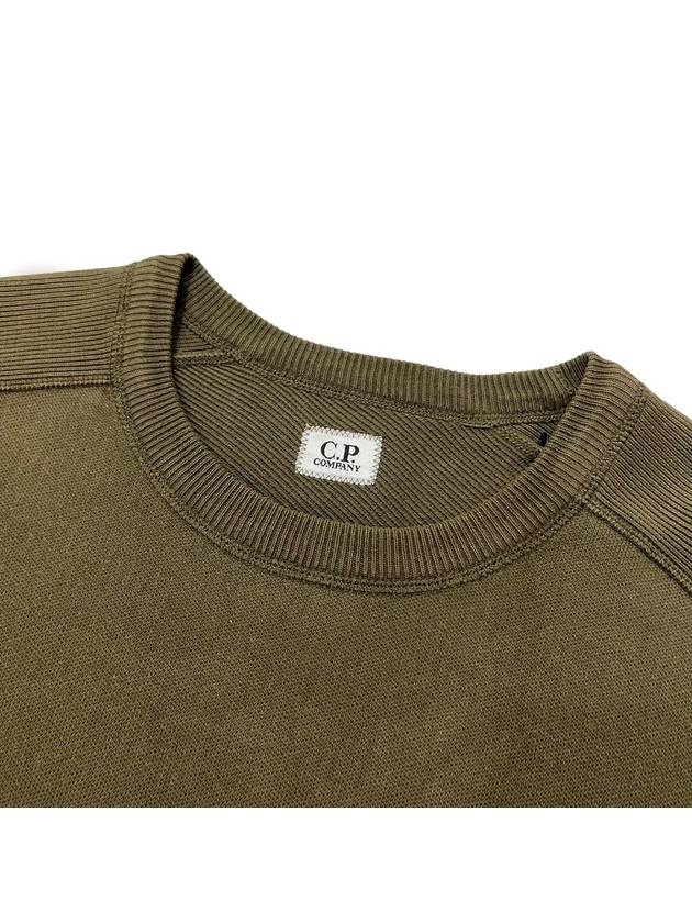 Lens Wappen Cotton Knit Sweatshirt Ivy Green - CP COMPANY - BALAAN.