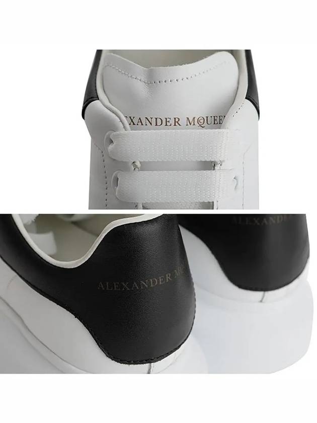 Oversized Leather Tab Low Top Sneakers White - ALEXANDER MCQUEEN - BALAAN 7