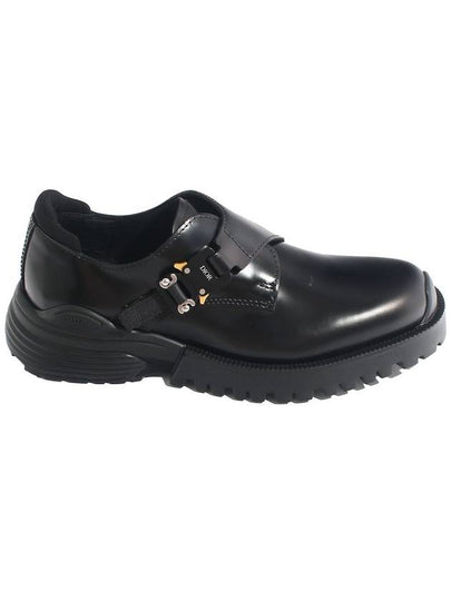 Buckle Detail Leather Monk Derby Black - DIOR - BALAAN 2