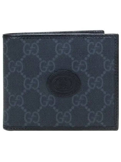 GG Supreme Interlocking G Halfwallet Black - GUCCI - BALAAN 2