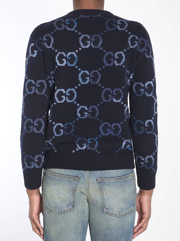 Sweater With Gg Intarsia - GUCCI - BALAAN 4