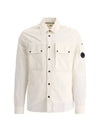 Wappen Patch Nylon Long Sleeve Shirt White - CP COMPANY - BALAAN.