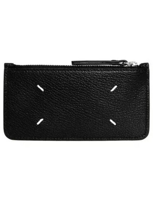 Stitch Zipper Card Wallet Black - MAISON MARGIELA - BALAAN 2