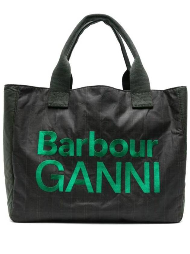 Ganni Wax Tote Bag Black - BARBOUR - BALAAN 1