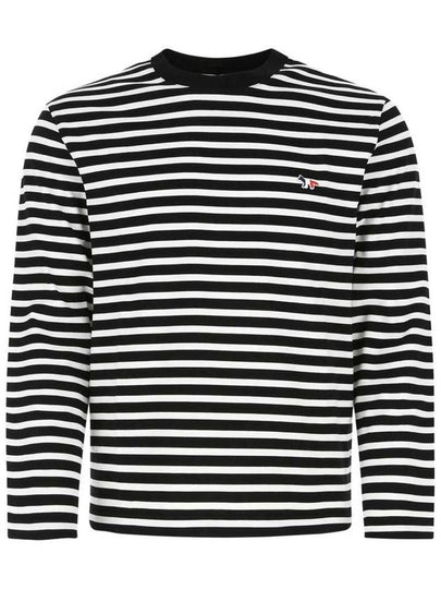 Fox Logo Stripe Long Sleeve T-Shirt White Black - MAISON KITSUNE - BALAAN 2