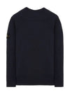 Brushed Cotton Fleece Garment Dyed Crewneck Sweatshirt Navy - STONE ISLAND - BALAAN 3