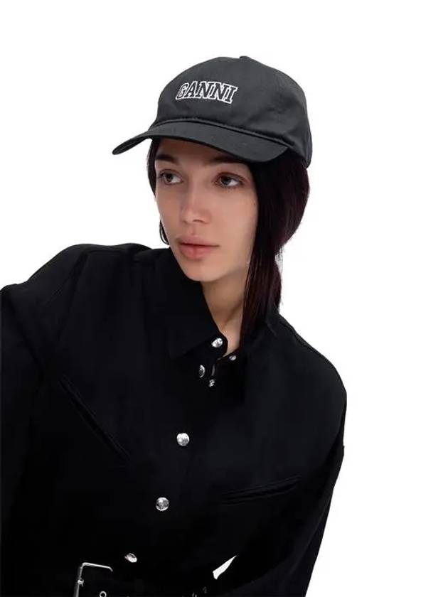 Logo Ball Cap Black - GANNI - BALAAN 8