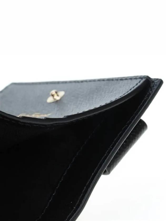 Vara Bow Gloss Flap Half Wallet Black - SALVATORE FERRAGAMO - BALAAN 11