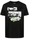 Racing Print Short Sleeve T-Shirt Black - EMPORIO ARMANI - BALAAN 1