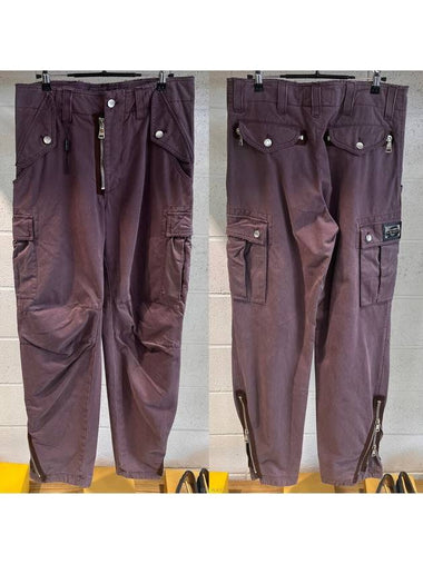 Men's Big Plate Double Zipper Pattern Cargo Pants G43RET FU7FO - DOLCE&GABBANA - BALAAN 1