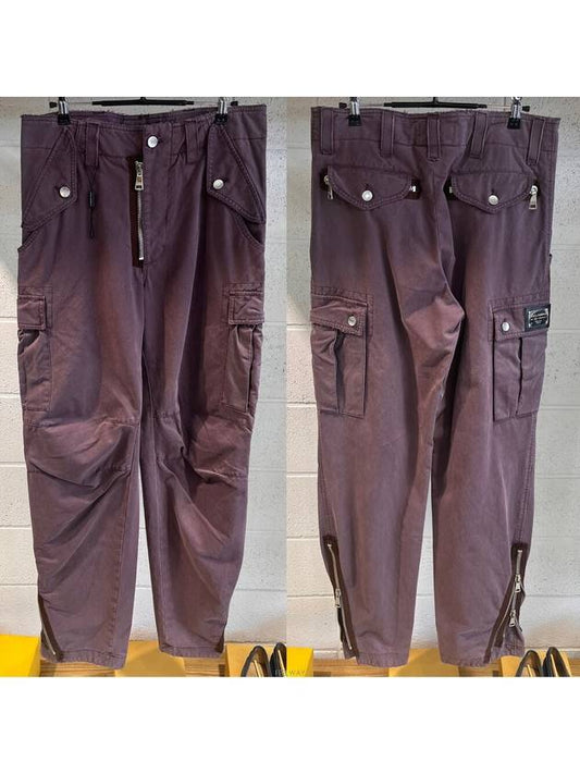 Men's Big Plate Double Zipper Pattern Cargo Pants G43RET FU7FO - DOLCE&GABBANA - BALAAN 1