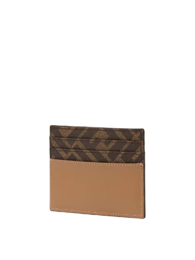 FF square leather card wallet beige - FENDI - BALAAN 3