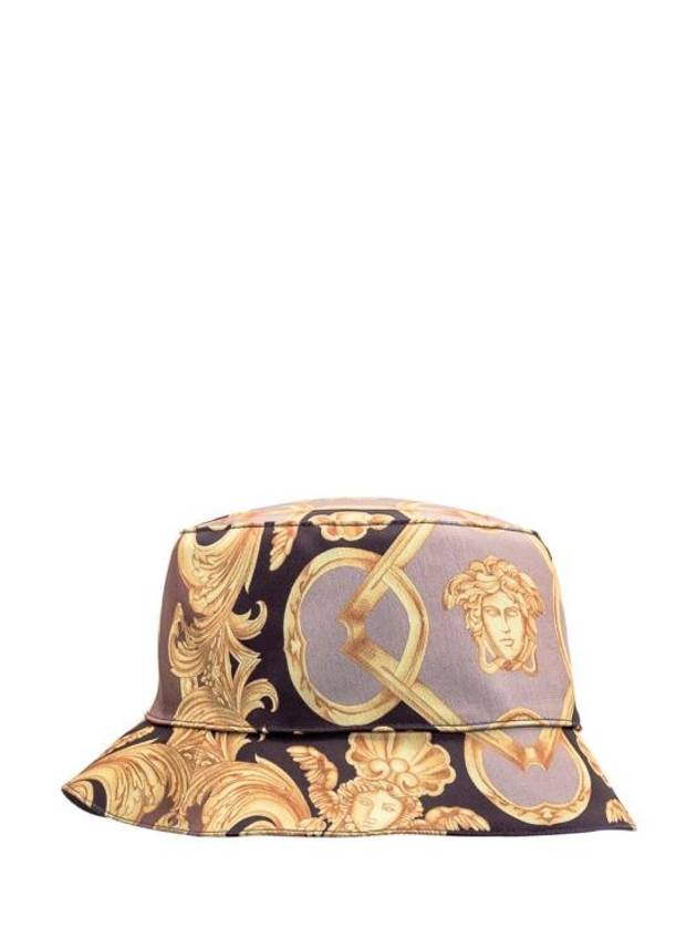 Baroque Print Bucket Hat Black Gold - VERSACE - BALAAN 3