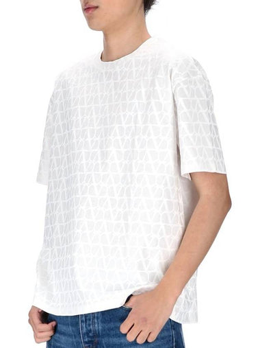 Toile Iconographe Print Cotton Short Sleeve T-Shirt White - VALENTINO - BALAAN 1