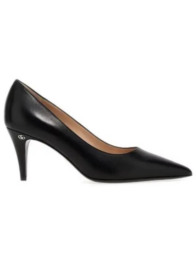 Leather Mid Heel Pumps Black - GUCCI - BALAAN 2