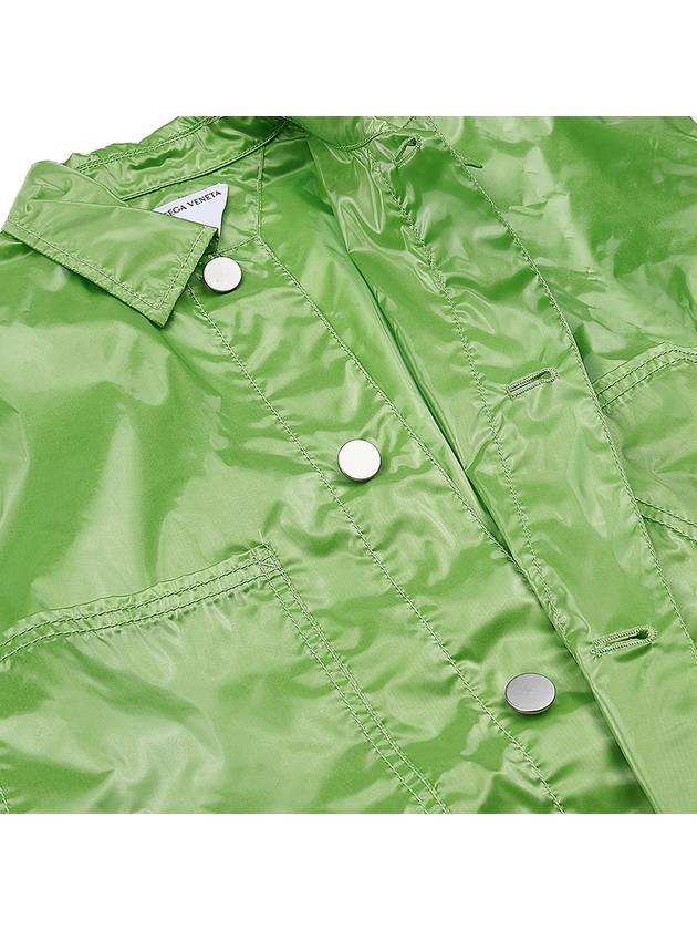 Glossy Nylon Jacket Green - BOTTEGA VENETA - BALAAN 11