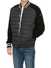 Padded cotton cardigan black - MONCLER - BALAAN 6