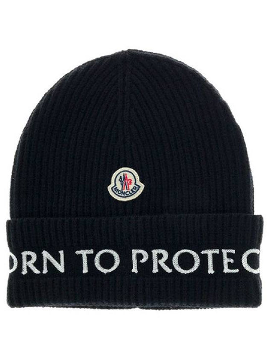 Born to Project Beanie Black - MONCLER - BALAAN.
