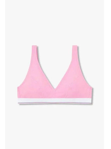 Ribbed logo banding bralette pink - ALEXANDER WANG - BALAAN 1