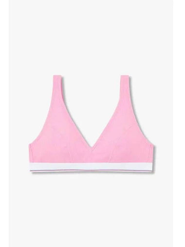 Ribbed logo banding bralette pink - ALEXANDER WANG - BALAAN 1