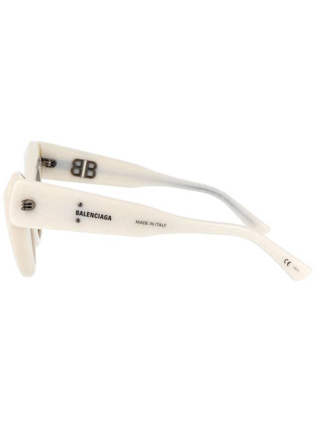 Eyewear BB0204S 003 Logo Temple Mega Cat Eye Sunglasses White - BALENCIAGA - BALAAN 4