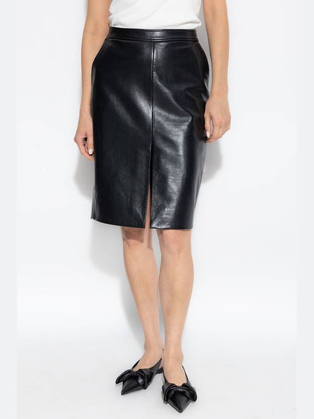 Anine Bing Leather Skirt Tyra, Women's, Black - ANINE BING - BALAAN 3